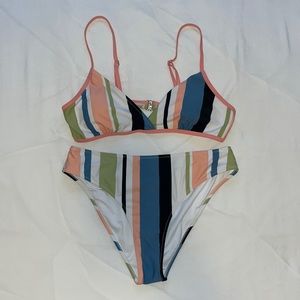 striped bikini